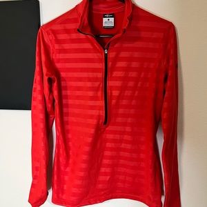 Pink striped Nike running pullover